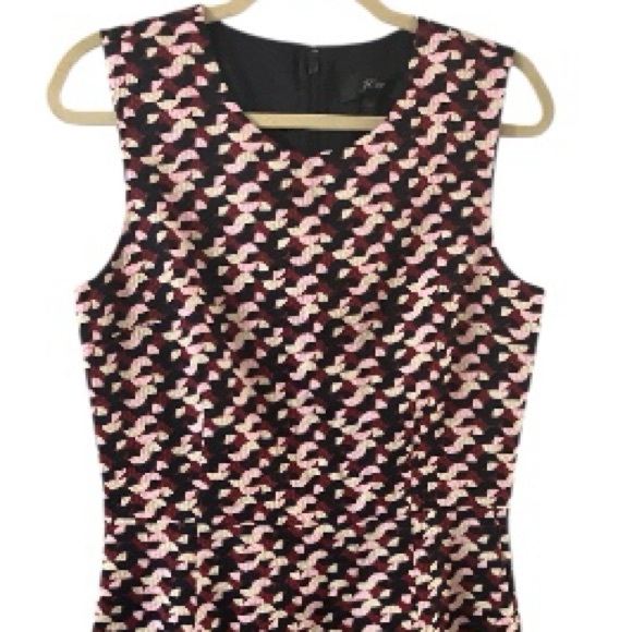 J Crew Dress, Midi Dress, Geo, Sz 10T, 10 Tall, Cotton, Portfolio Dress, NWT - Picture 8 of 13